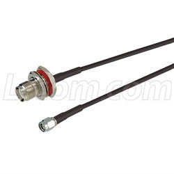 Cable rp-sma-plug-to-rp-tnc-jack-bulkhead-pigtail-19-100-series