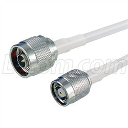 Cable rp-tnc-plug-to-n-male-pigtail-1-ft-white-195-series