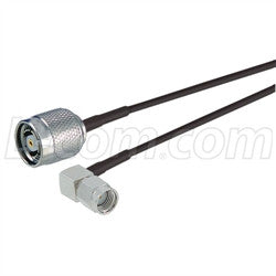 Cable rp-tnc-plug-to-rp-sma-plug-right-angle-pigtail-19-100-series