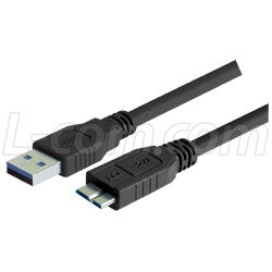 CAU3ZAMICB-3M L-Com USB Cable