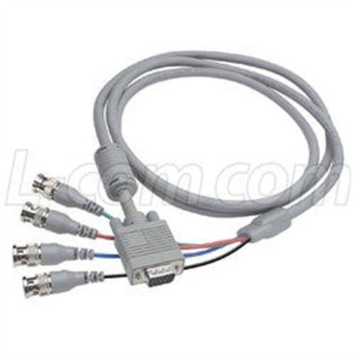 Cable vga-breakout-cable-hd15-male-4-bnc-male-w-ferrite-60-f