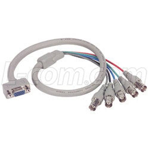 Cable vga-breakout-ext-cable-hd15-female-5-bnc-female-20-ft