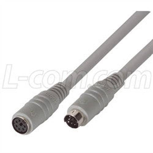 Cable molded-extension-cable-mini-din-6-male-female-30-ft