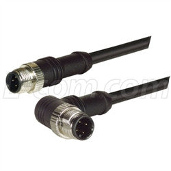 Cable m12-4-position-d-coded-male-male-right-angle-cable-assembly-10m
