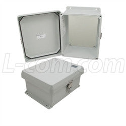 10x8x5-inch-ul-listed-weatherproof-nema-4x-enclosure-with-blank-non-metallic-mounting-plate L-Com Enclosure