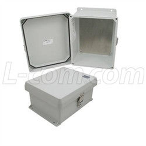 10x8x5-inch-ul-listed-weatherproof-nema-4x-enclosure-with-blank-aluminum-mounting-plate L-Com Enclosure