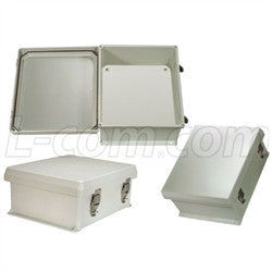 12x10x5-inch-weatherproof-nema-4x-enclosure-with-blank-non-metallic-mounting-plate L-Com Enclosure