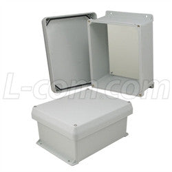 10x8x5-inch-ul-listed-weatherproof-nema-4x-enclosure-w-non-metallic-mounting-plate-corner-screws L-Com Enclosure