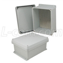 10x8x5-inch-ul-listed-weatherproof-nema-4x-enclosure-w-aluminum-mounting-plate-corner-screws L-Com Enclosure