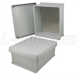 14x12x6-inch-ul-listed-weatherproof-nema-4x-enclosure-w-aluminum-mounting-plate-corner-screws L-Com Enclosure