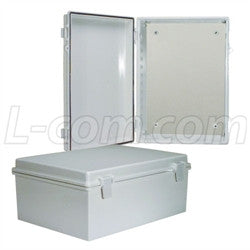 14x10x6-inch-weatherproof-abs-light-weight-enclosure-with-blank-starboard-mounting-plate L-Com Enclosure