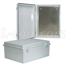 14x10x6-inch-weatherproof-abs-light-weight-enclosure-with-blank-aluminum-mounting-plate L-Com Enclosure