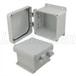 6x6x4-inch-ul-listed-weatherproof-industrial-nema-4x-enclosure-only-with-non-metallic-hinges L-Com Enclosure