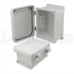 8x6x4-inch-ul-listed-weatherproof-industrial-nema-4x-enclosure-only-with-non-metallic-hinges L-Com Enclosure