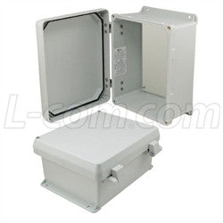 10x8x5-inch-ul-listed-weatherproof-nema-4x-enclosure-non-metal-mounting-plate-non-metallic-hinges L-Com Enclosure