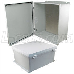 18x16x8-inch-ul-listed-weatherproof-nema-4x-enclosure-w-aluminum-mount-plate-non-metallic-hinges L-Com Enclosure