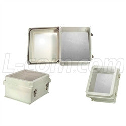 14x12x7-inch-weatherproof-windowed-nema-4x-enclosure-with-blank-starboard-mounting-plate L-Com Enclosure
