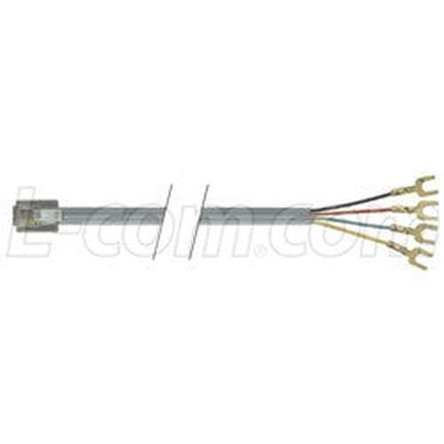 Cable flat-modular-cable-rj11-6x4-spade-lug-50-ft