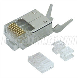 iGreely Shielded Cat6 RJ45 Connectors - 50-Pack Gold Plated RJ45