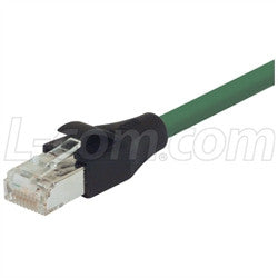 Cable shielded-cat-6-cable-rj45-rj45-pvc-jacket-green-750-ft