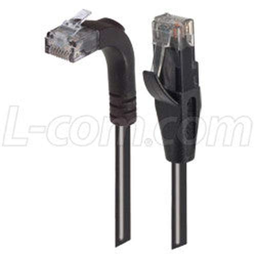Cable category-5e-right-angle-patch-cable-straight-right-angle-up-black-100-ft