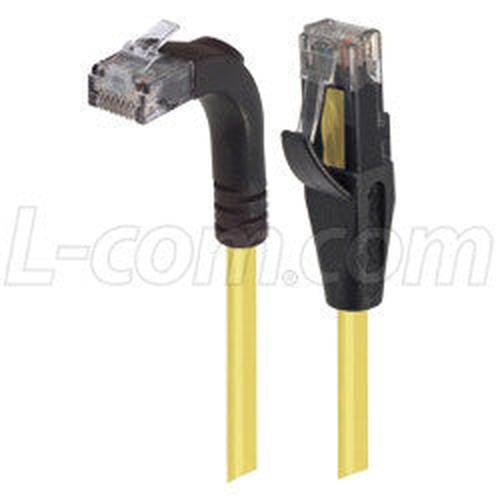 Cable category-5e-right-angle-patch-cable-straight-right-angle-up-yellow-100-ft
