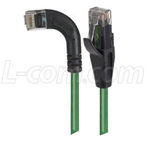 Cable category-5e-right-angle-patch-cable-straight-right-angle-left-exit-green-100-ft