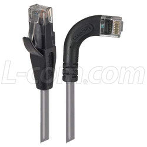 Cable category-5e-right-angle-patch-cable-straight-right-angle-right-exit-gray-10-ft
