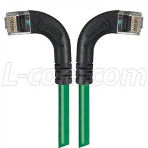 Cable category-5e-right-angle-patch-cable-ra-left-exit-ra-right-exit-green-10-ft