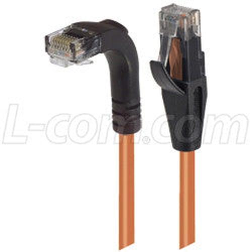 Cable category-5e-right-angle-patch-cable-straight-right-angle-down-orange-10-ft