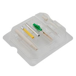 Splice-on connector kit, LC Single mode APC 2.0mm White Boot Green, with 10-piece connectors