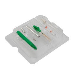 Splice-on connector kit, LC Single mode APC 3.0mm G652D Green, with 10-piece connectors