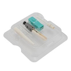 Splice-on connector kit, SC Multimode 0.9mm OM4 Aqua, with 10-piece connectors
