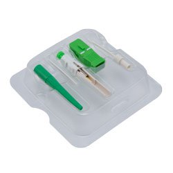 Splice-on connector kit, SC Single mode APC 0.9mm Green Boot Green, with 10-piece connectors