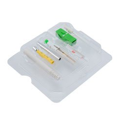Splice-on connector kit, SC Single mode APC 2.0mm G652D Green, with 10-piece connectors