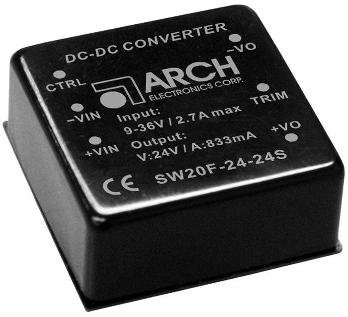Sw20 Convertable SW-20-F DC-DC Converter - 20 Watt - ARCH Electronics — ITM Components