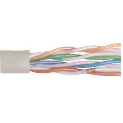 Category 5E UTP Riser Rated 24 AWG 4-Pair Solid Conductor Beige, 1KFT