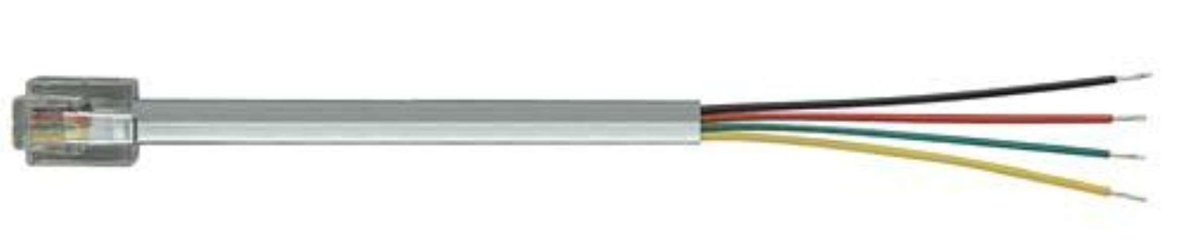 Flat Modular Cable RJ11 (6x4) / Tinned End 25.0 ft