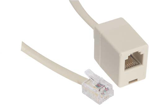 Reverse Cable Adapter RJ11 (6X4) Male/Female 10 in.