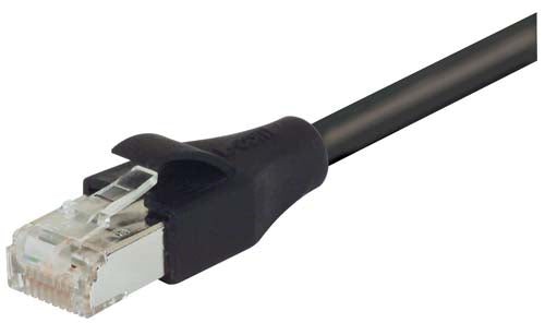 Shielded Cat 6 Cable RJ45 / RJ45 PVC Jacket Black 1.0 ft