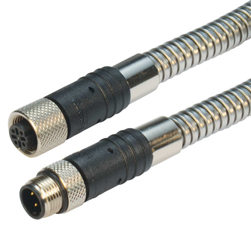 Category 5e M12 SF/UTP Armored Industrial Cable M12 M / M12 F 1.0m