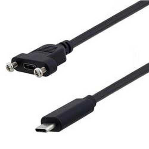USB Type C Male to USB Type C female panel mount length 0.3M