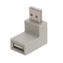 UADAA90-1  Right Angle USB Adapter, Type A Male/Female, Exit 1