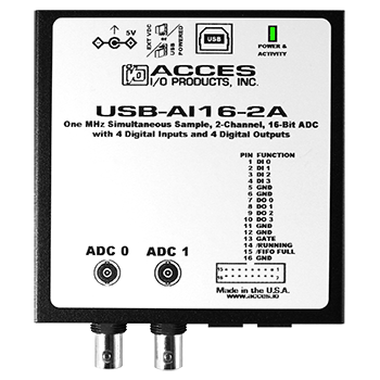 Dual Channel 16-Bit 2MS/Second Simultaneous Analog/Digital Input Board ...