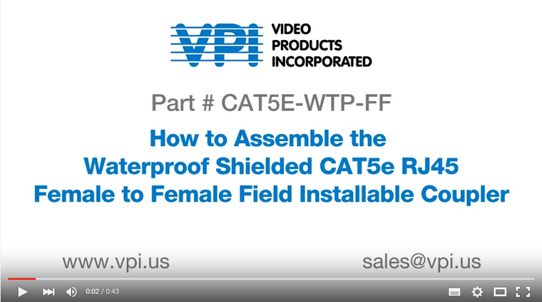 How to Assemble a Waterproof Shielded RJ45 Coupler - VPI Video