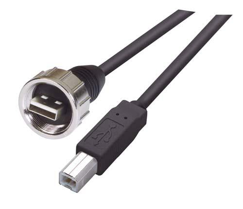 Cable usb-cable-shielded-waterproof-type-a-male-standard-type-b-male-50m