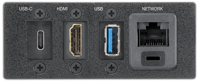 AAP SuperPlate 173 - AAP - Double Space - Black: One 4K HDMI, USB 3.2 Type-A to Type-B, USB-C, and Network