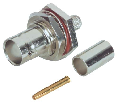 75 Ohm BNC Female Bulkhead Connector for RG59 Cable