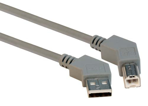 45 Degree USB Cable Left Angled A Male/Left Angled B Male 1.0 m