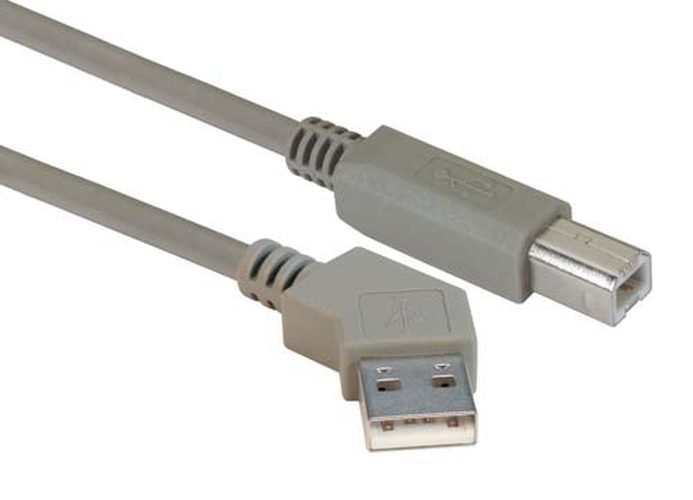 45 Degree USB Cable 45 Degree Right Angled A Male/Straight Male 1.0 m